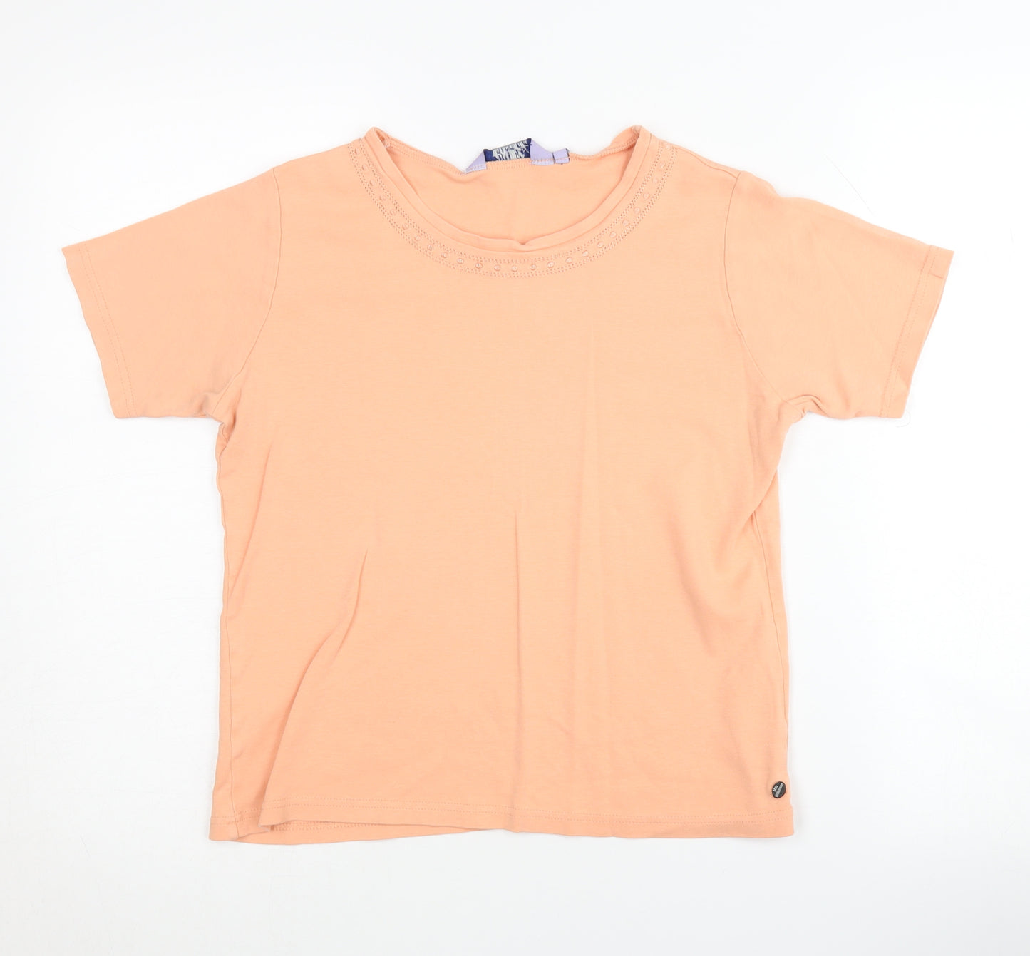 Honor Millburn Women's Orange Basic T-Shirt, Size 10