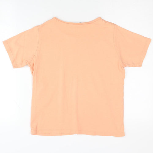 Honor Millburn Women's Orange Basic T-Shirt, Size 10