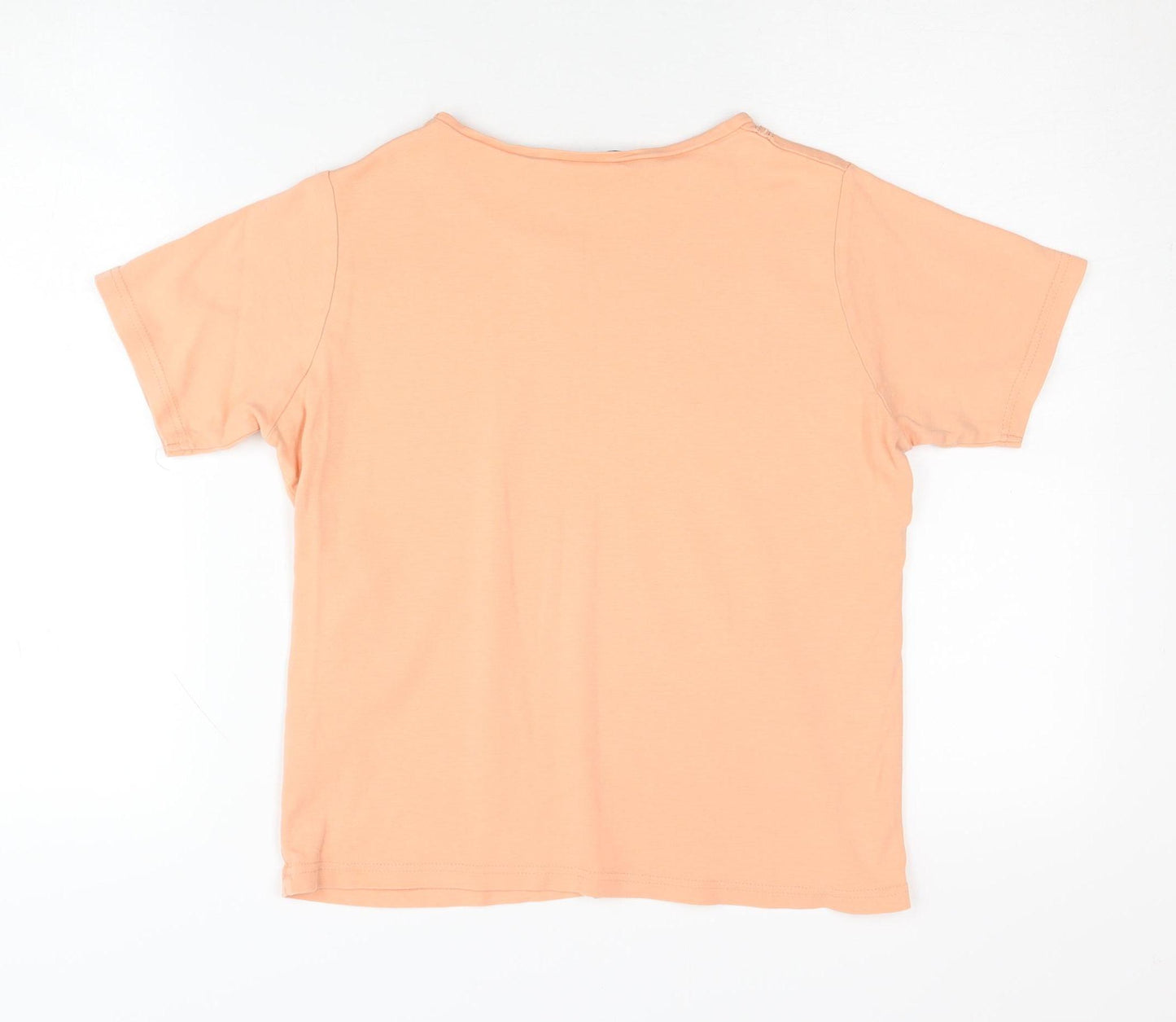 Honor Millburn Women's Orange Basic T-Shirt, Size 10