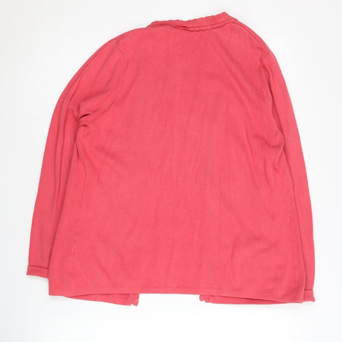 Eastex Women's Pink Open Front Cardigan, Size 12, Long Sleeve