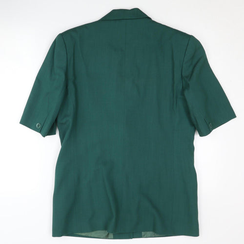 Viyella Women's Green Blazer Size 10 Short Sleeve Elegant