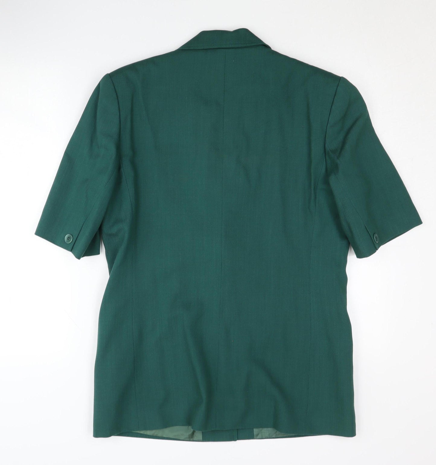 Viyella Women's Green Blazer Size 10 Short Sleeve Elegant