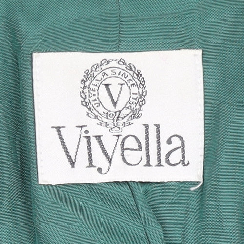 Viyella Women's Green Blazer Size 10 Short Sleeve Elegant