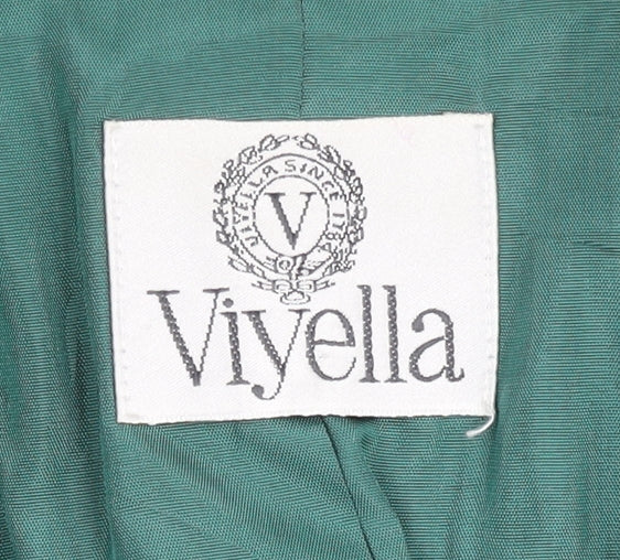 Viyella Women's Green Blazer Size 10 Short Sleeve Elegant