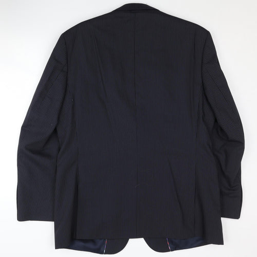 Jeff Banks Men's Blue Striped Blazer 44 Regular