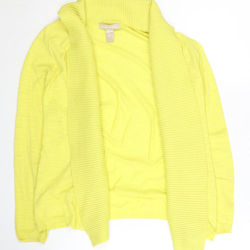 Banana Republic Women's Yellow XS Open Front Cardigan Knit Jumper