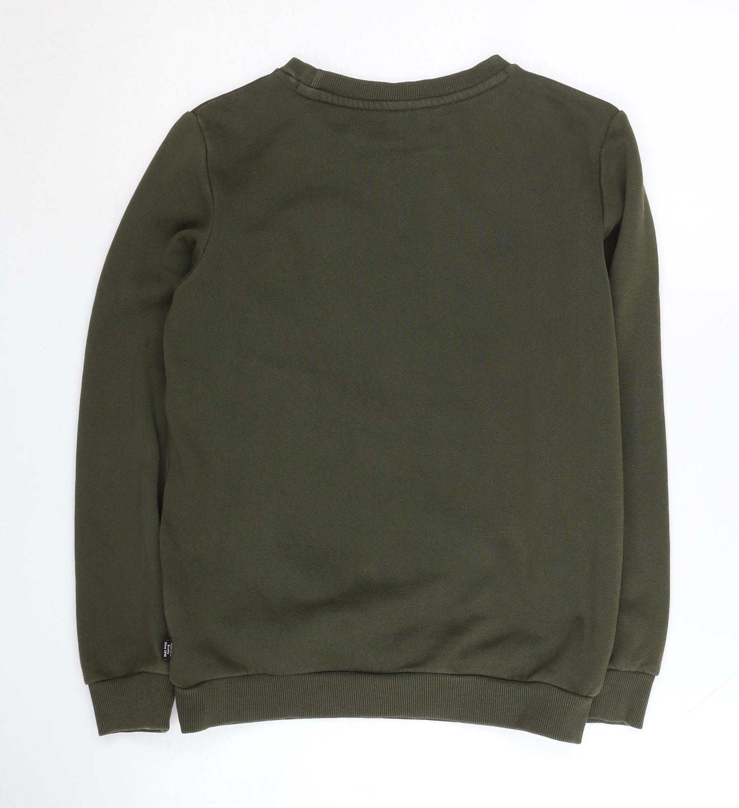 Puma Boys Green Crew Neck Sweatshirt with Logo, Size 11-12Y