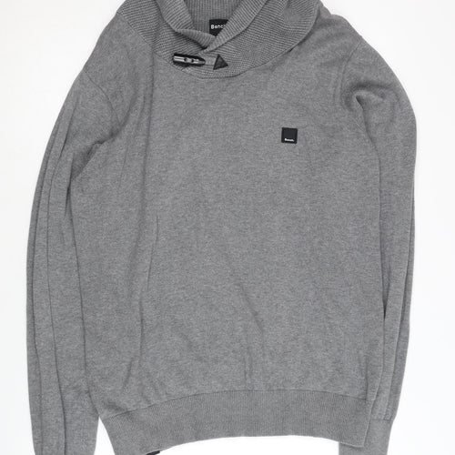 Bench Grey Cotton Pullover Jumper Medium