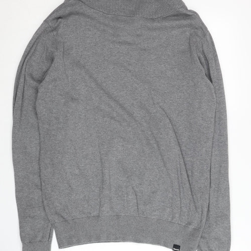 Bench Grey Cotton Pullover Jumper Medium