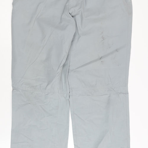 Guise Men's Grey Casual Trousers S Elastic Waist