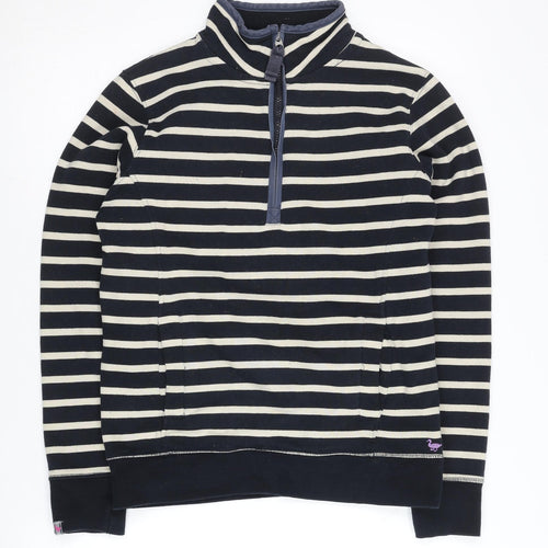 Country Rose Women's Black Striped Henley Sweatshirt S