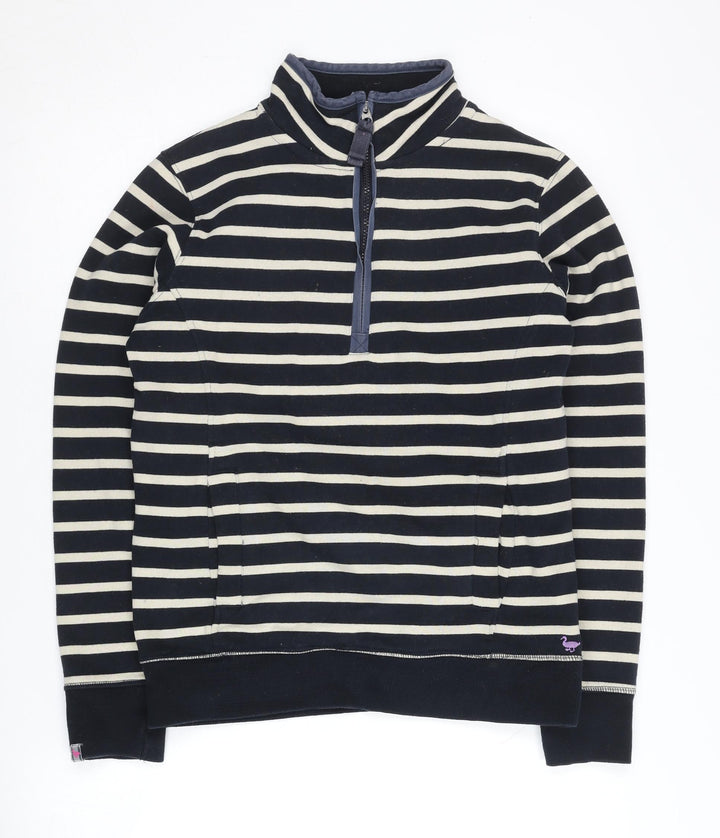 Country Rose Women's Black Striped Henley Sweatshirt S