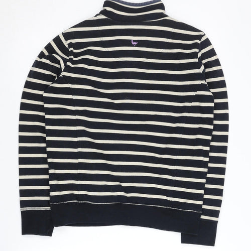 Country Rose Women's Black Striped Henley Sweatshirt S