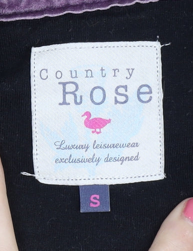 Country Rose Women's Black Striped Henley Sweatshirt S