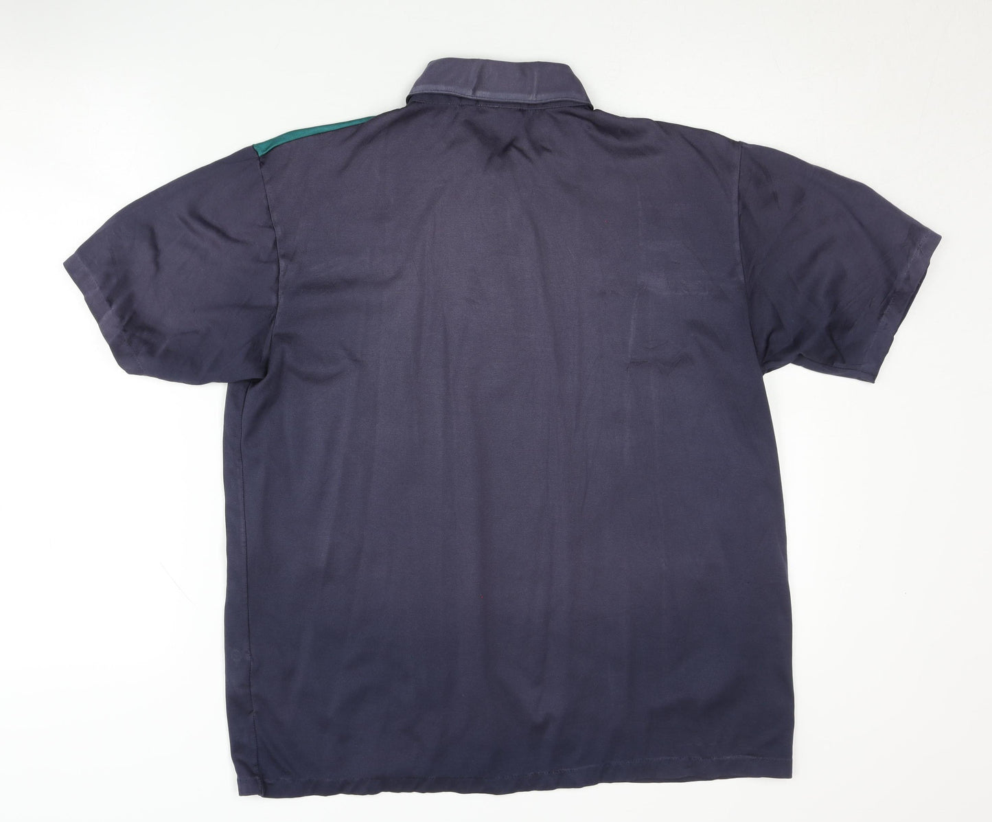 Tootal Men's Blue Colourblock Polo - L