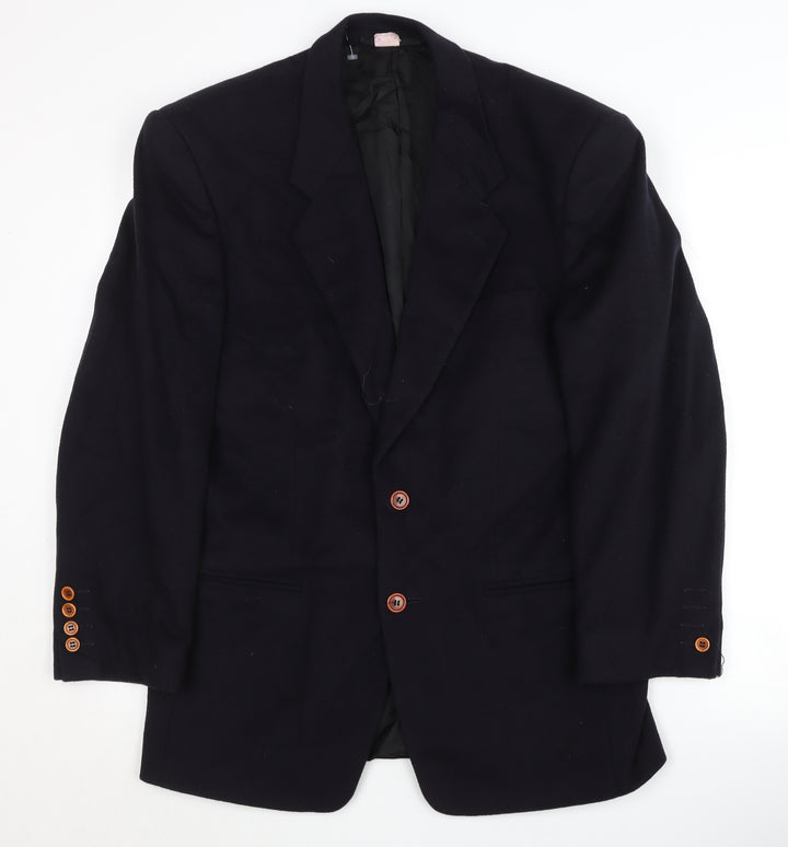 Dehavilland Men's Black Blazer Jacket, Size 38R