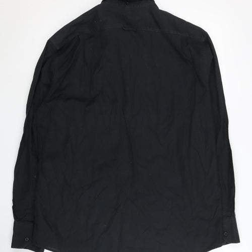Ben Sherman Men's Black Oxford Shirt L Long Sleeve