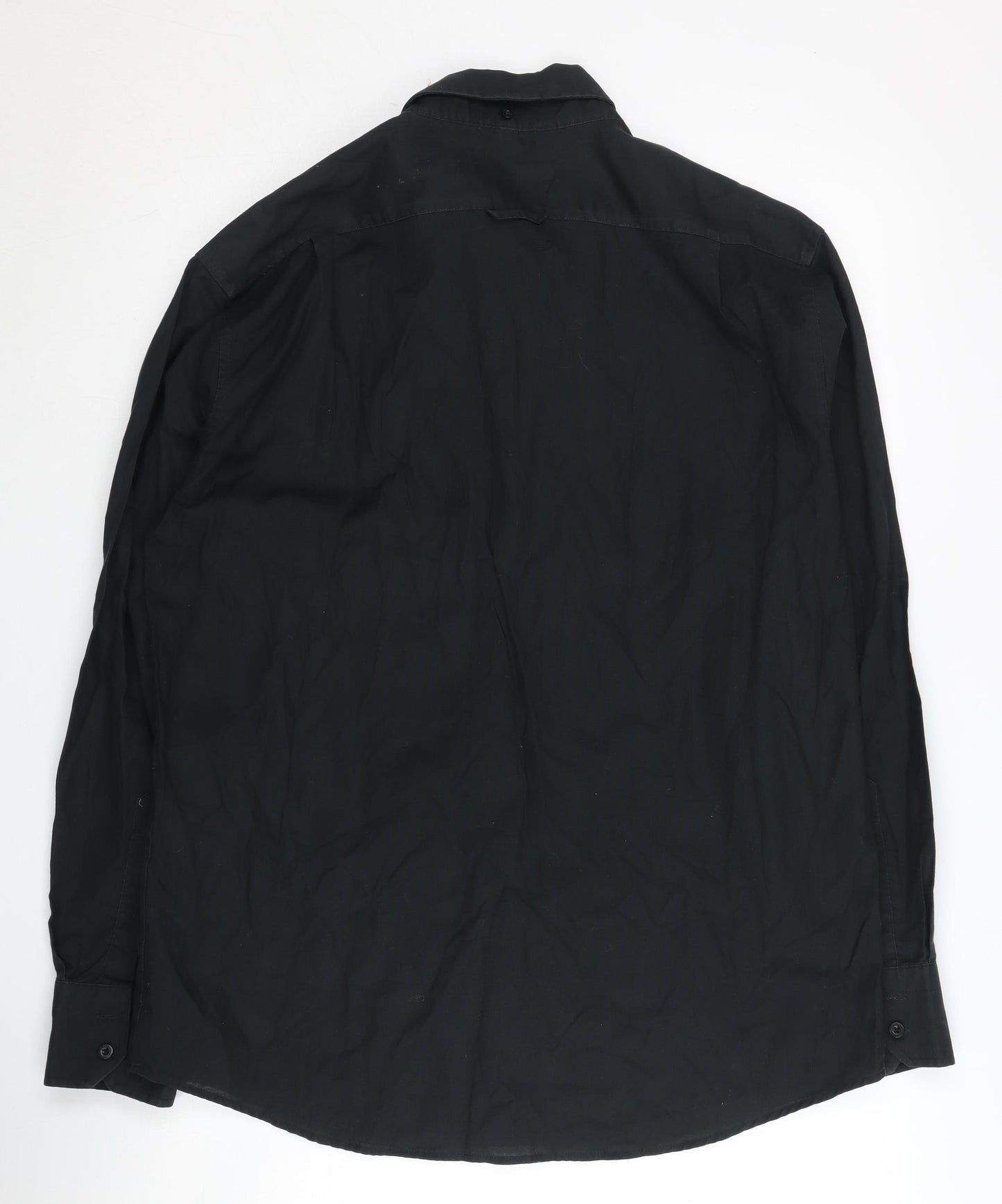 Ben Sherman Men's Black Oxford Shirt L Long Sleeve