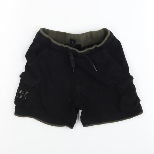 Firetrap Boys Black Cargo Shorts 3-4 Years