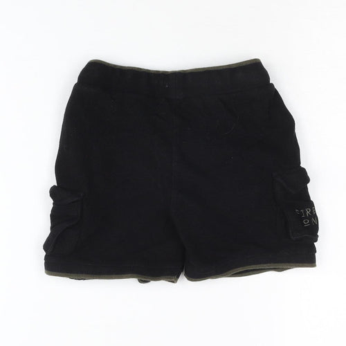 Firetrap Boys Black Cargo Shorts 3-4 Years