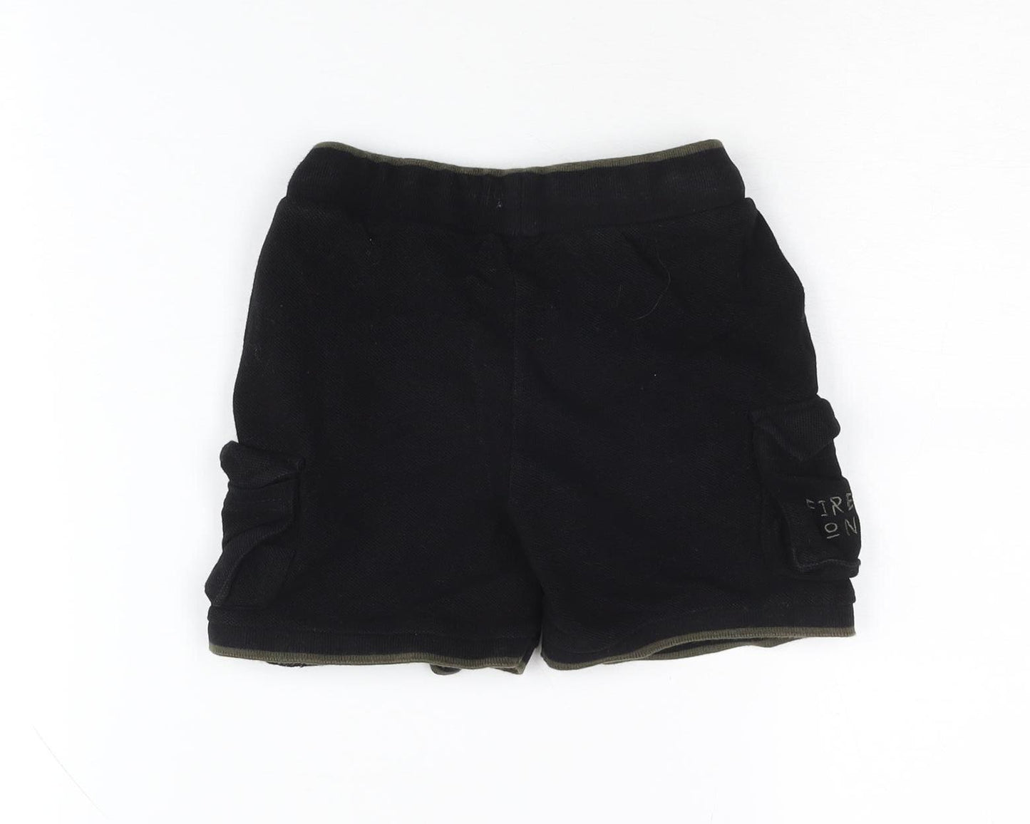 Firetrap Boys Black Cargo Shorts 3-4 Years