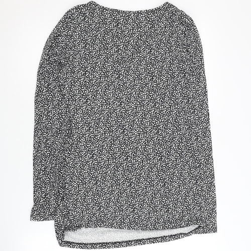 JoJo Maman Bébé Women's Black Animal Print Top M