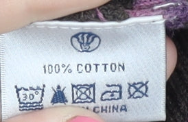 Fat Face Women's Brown Striped Pullover Jumper Size 10