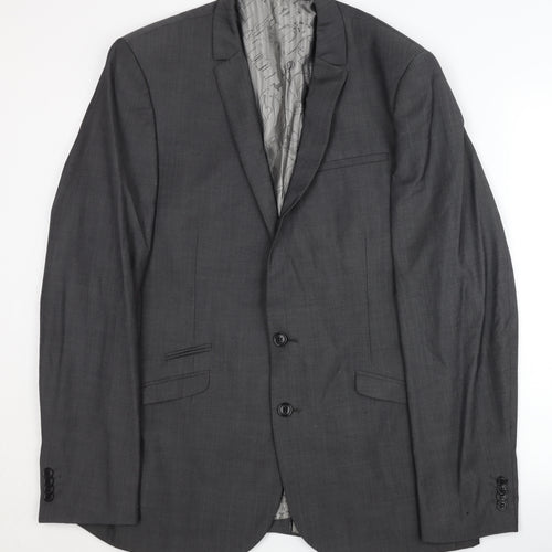White Label Men's Grey Blazer 42L Long Jacket