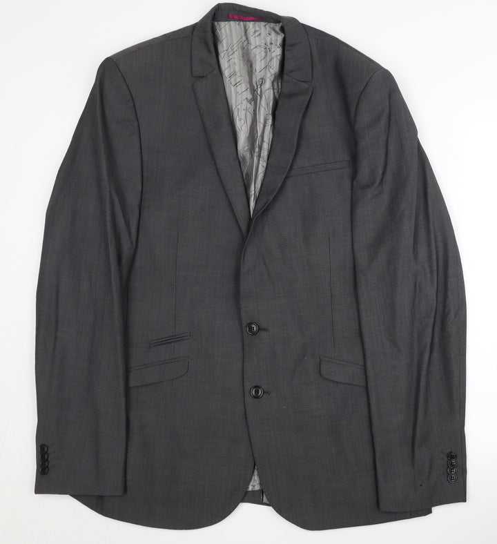 White Label Men's Grey Blazer 42L Long Jacket