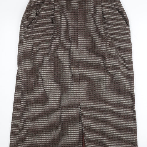 Windsmoor Women's Brown Wool Pencil Skirt, Size 14