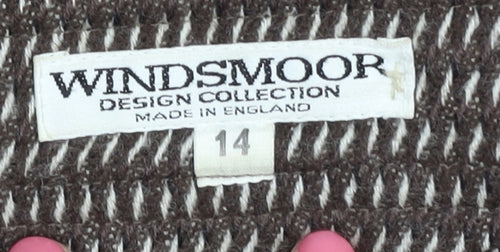 Windsmoor Women's Brown Wool Pencil Skirt, Size 14