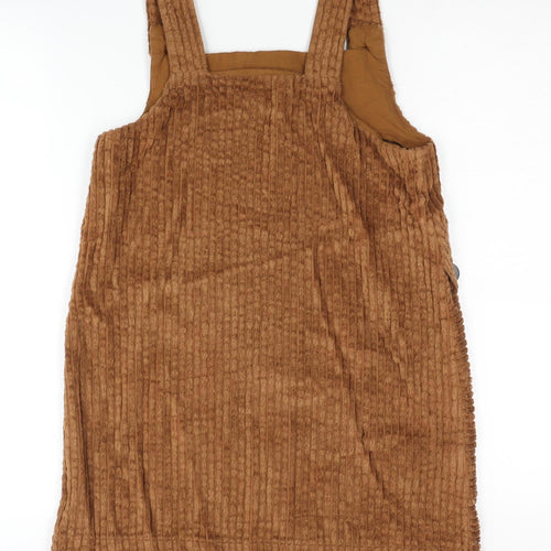 Firetrap Girls Brown Corduroy Pinafore Dress, Size 13 Years