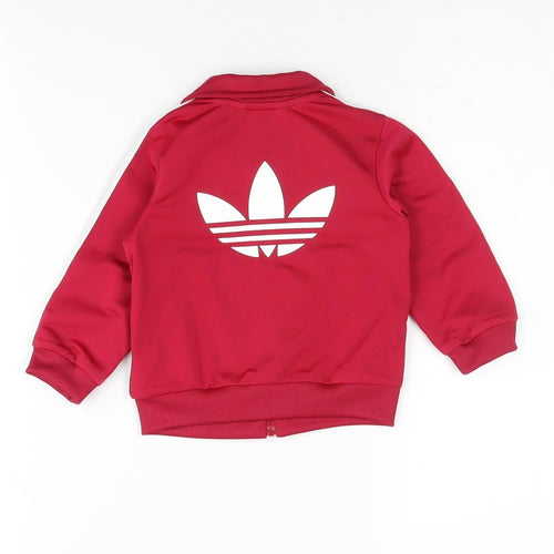 Adidas Unisex Red Baby Track Jacket 6-9 Months