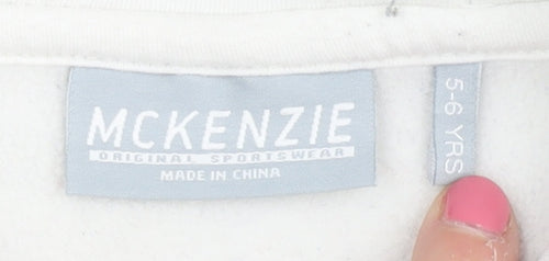 McKenzie Boys Blue & White 1/4 Zip Hoodie, 5-6 Years