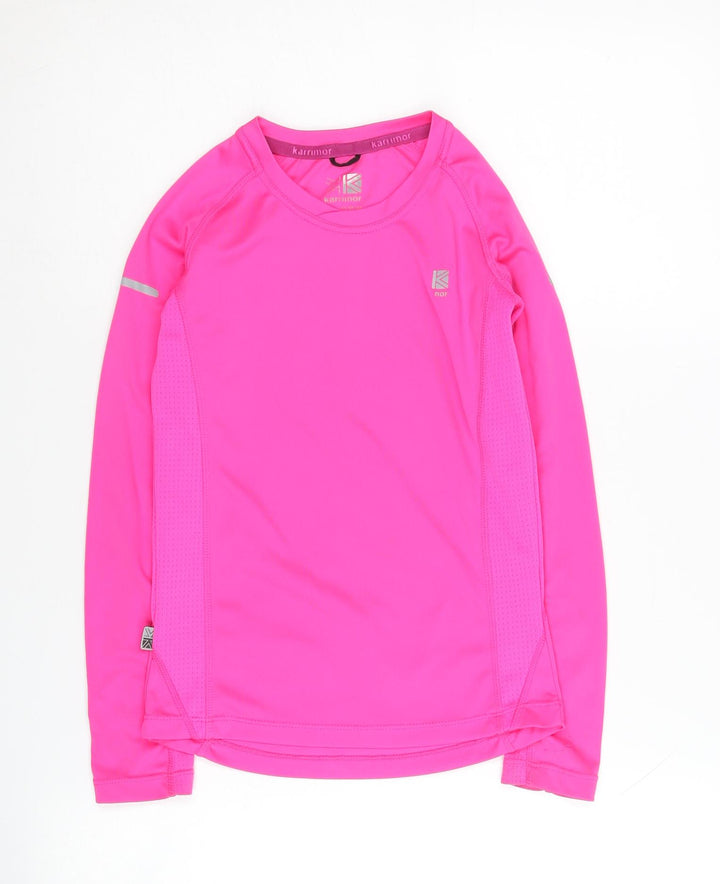 Karrimor Girls Pink Long Sleeve Running T-Shirt 11-12 Years