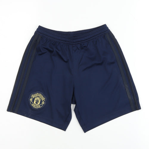 Adidas Boys Blue Athletic Football Shorts 9-10 Years