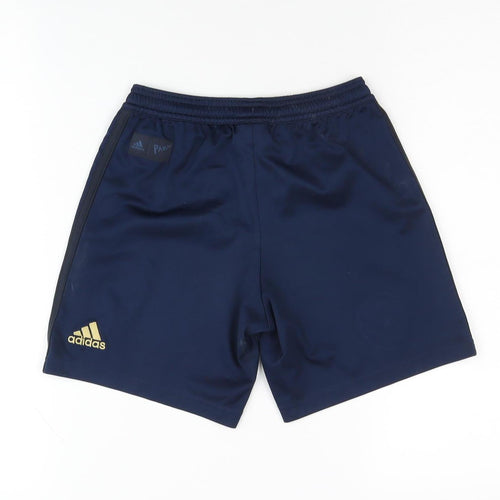 Adidas Boys Blue Athletic Football Shorts 9-10 Years