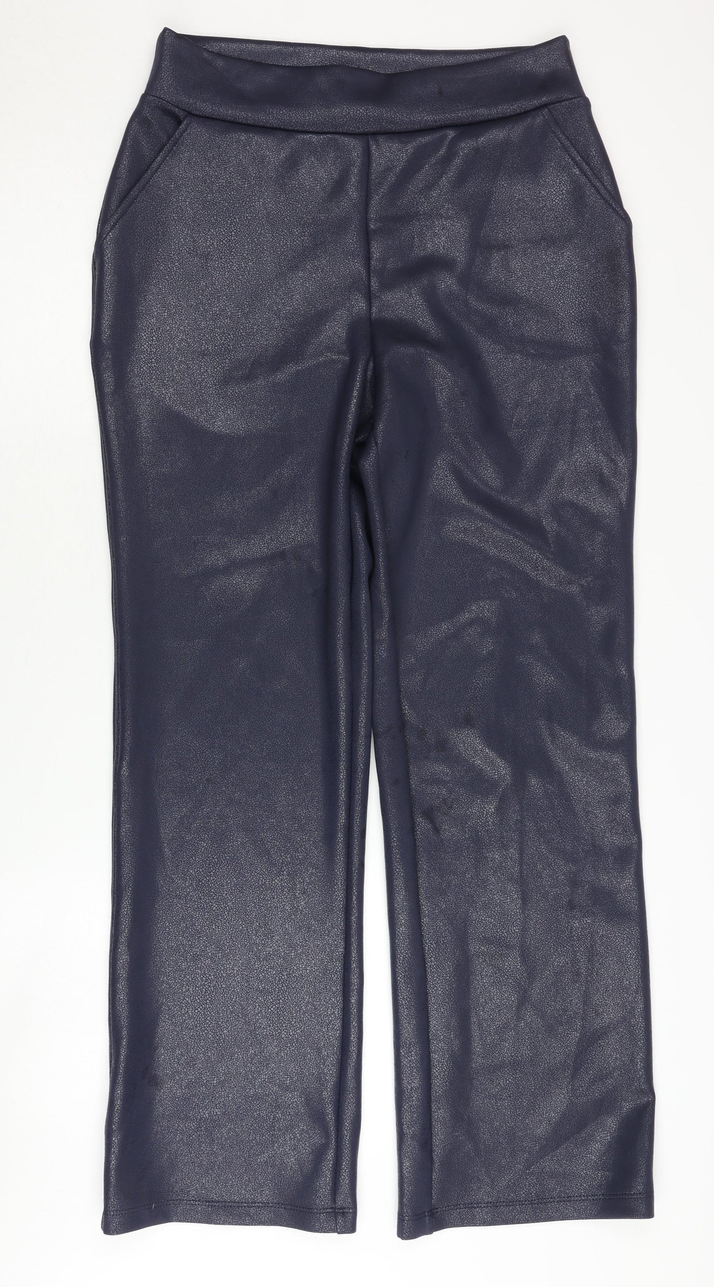 Kim & Co Women's Blue Straight Trousers M