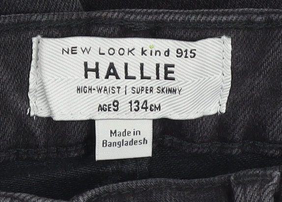 New Look Girls Black Skinny Ripped Jeans Age 9 Years