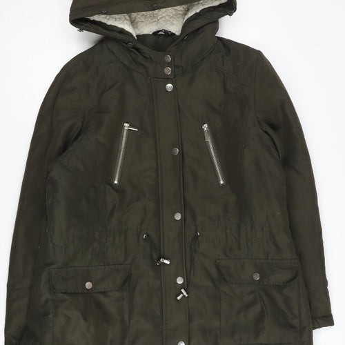 CLASSIC Women Green Parka Jacket Size 18 with Hood
