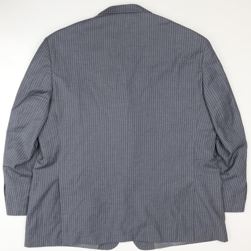 M.G. Men's Grey Striped Suit Jacket Size 52 Formal Wear