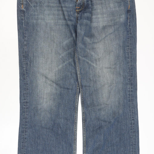 Next Men's Blue Straight Jeans, Size 38, Classic Style