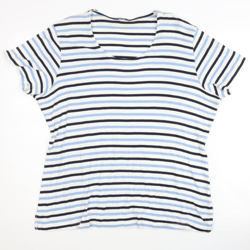 Cotton Traders Women's Striped T-Shirt Multicoloured 22/24