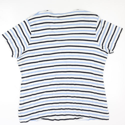 Cotton Traders Women's Striped T-Shirt Multicoloured 22/24