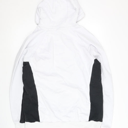 Fila Men's White Pullover Hoodie, Size L, Logo Accent