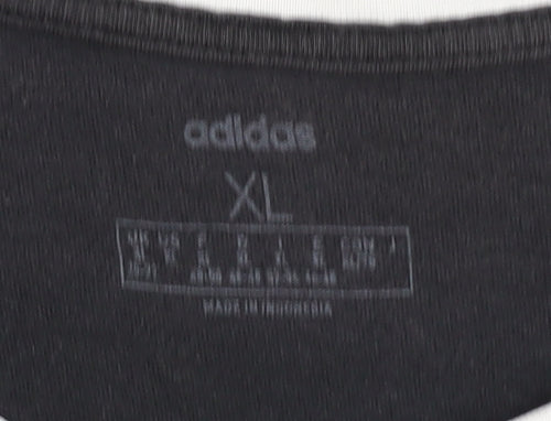Adidas Men's Black XL Crew Neck Short Sleeve T-Shirt