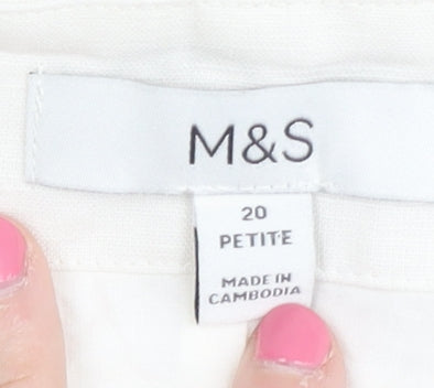 Marks and Spencer Women Ivory Embroidered Pencil Skirt