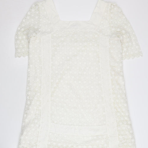 Marks and Spencer Women's White Lace Dress UK 14