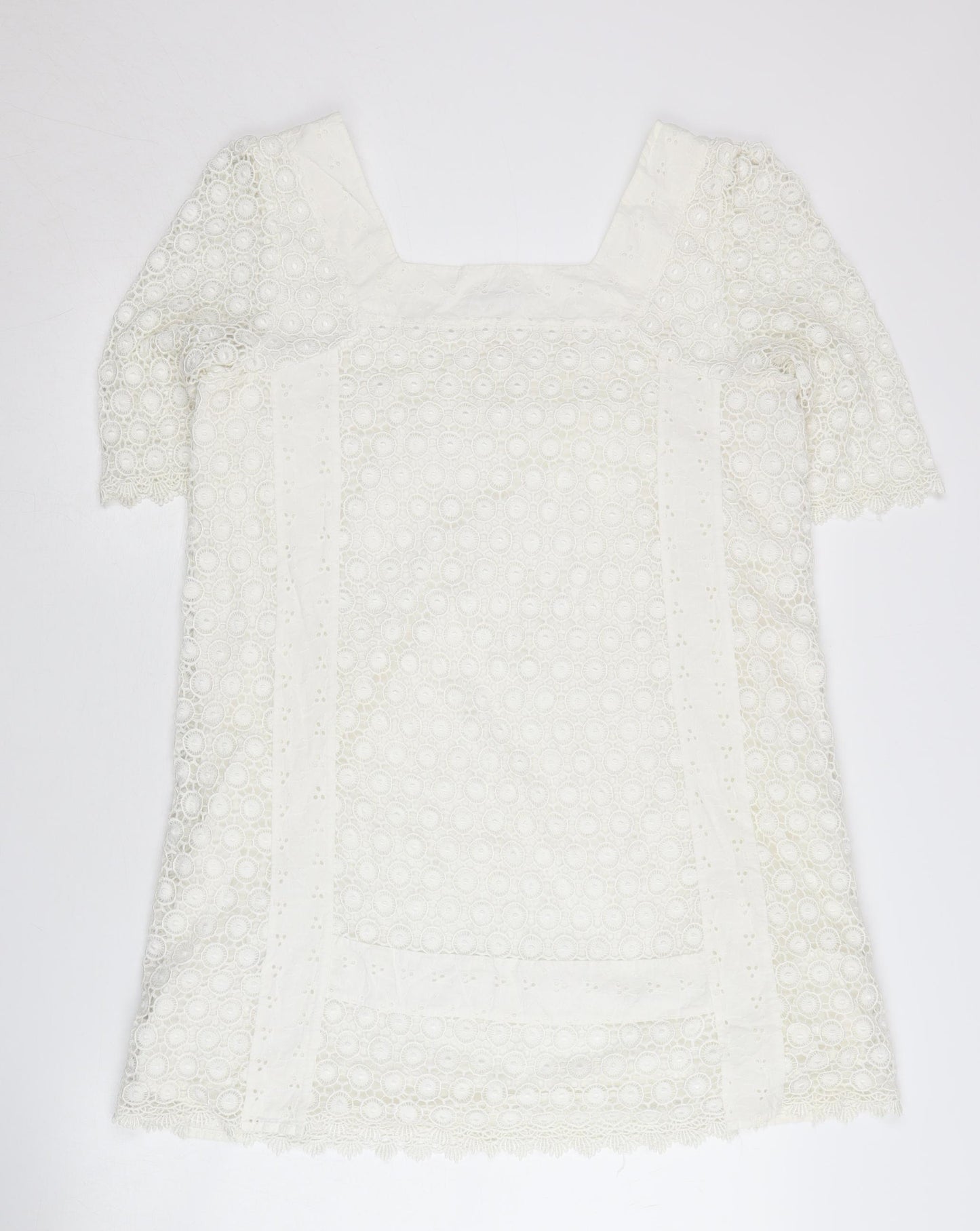 Marks and Spencer Women's White Lace Dress UK 14