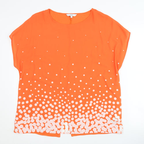 Next Women's Orange Polka Dot Jersey T-Shirt Size 18